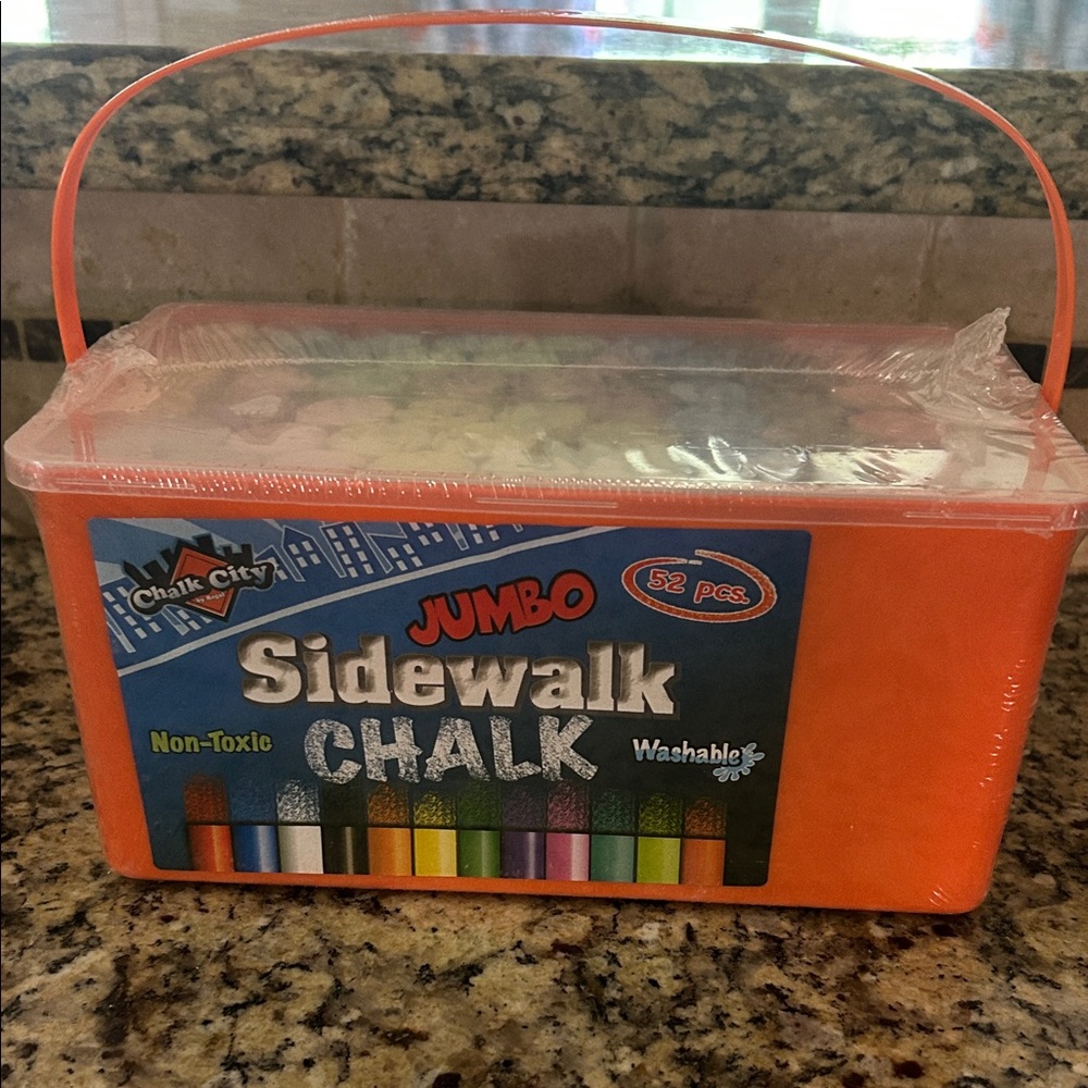 Jumbo Sidewalk Chalk Set - 52 pcs - Orange